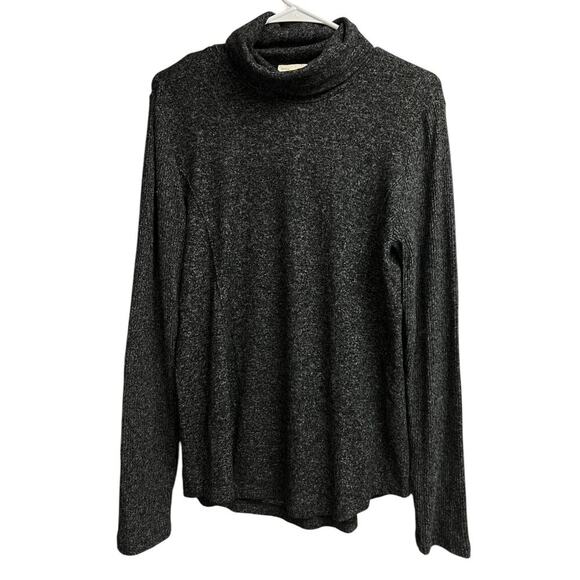 Saturday Sunday Anthropologie Turtleneck Grayish Black Stretchy Medium - Picture 1 of 9